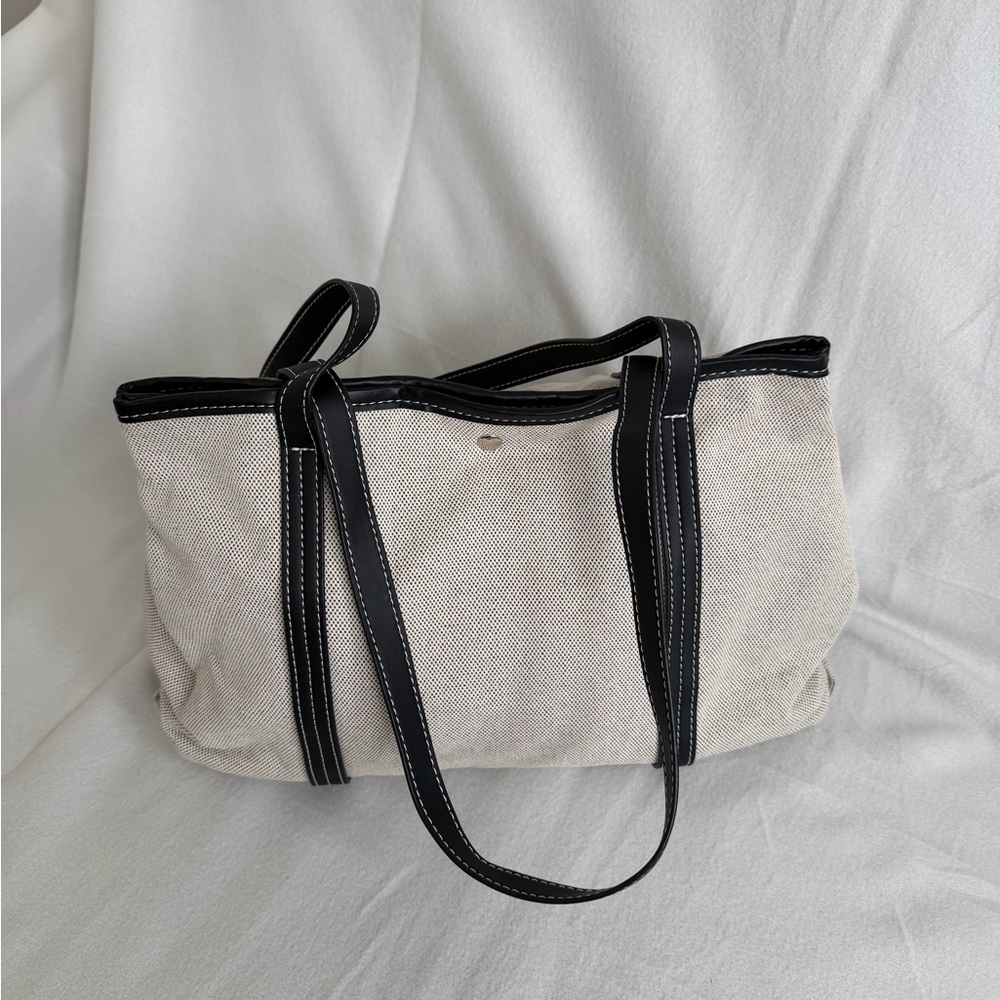 Chic Black and Cream Tote Bag